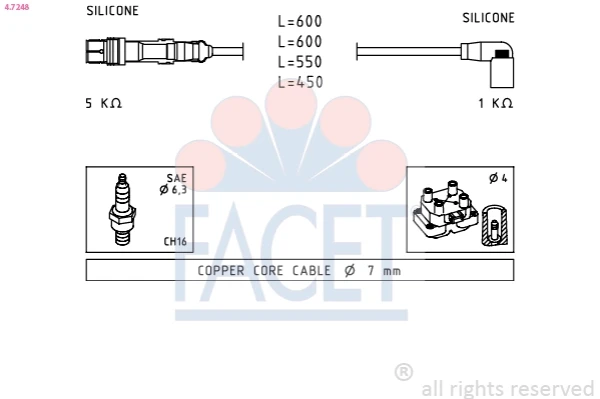 Juego de cables de bujías para Seat Ibiza 4 