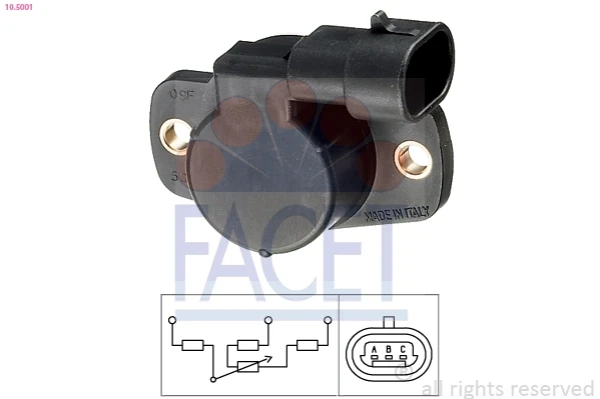 Sensor, posición mariposa Fiat Punto (176C)