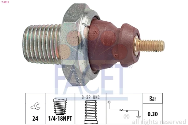 Indicador, presión del aceite Ford Orion 2 (AFF)