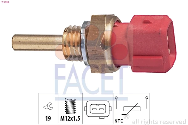 Sensor de temperatura del refrigerante Nissan Terrano 1 (WD21)