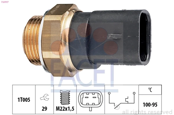 Sensor, temperatura del refrigerante (encendido el ventilador del radiador) Opel Astra G (F35)