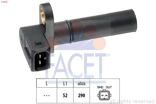Sensor de cigüeñal 90035 Facet