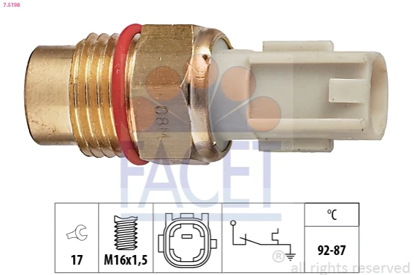 75198 Facet sensor, temperatura del refrigerante (encendido el ventilador del radiador)