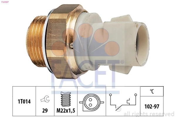 Sensor, temperatura del refrigerante (encendido el ventilador del radiador) Ford Focus 1 (DNW)