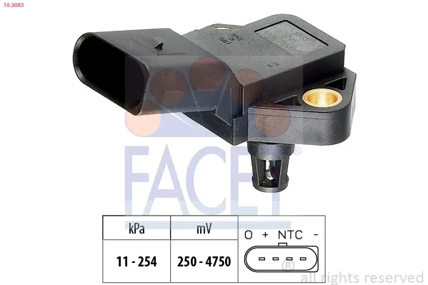 Sensor de presión de sobrealimentación 103083 Facet