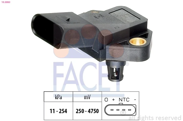 10.3083 Facet sensor de presion de carga (inyeccion de aire turbina)