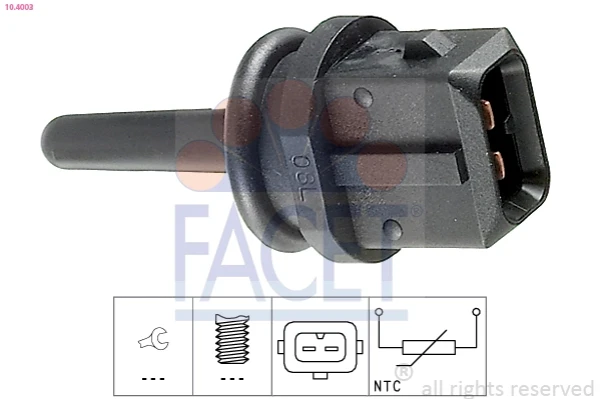 Sensor, temperatura del aire de admisión Opel Vectra A (88, 89)