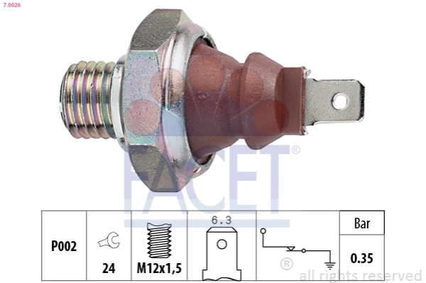 Indicador, presión del aceite Mercedes Sprinter 3-T (903)