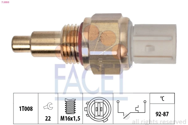Sensor, temperatura del refrigerante (encendido el ventilador del radiador) Honda Prelude 5 (BB)