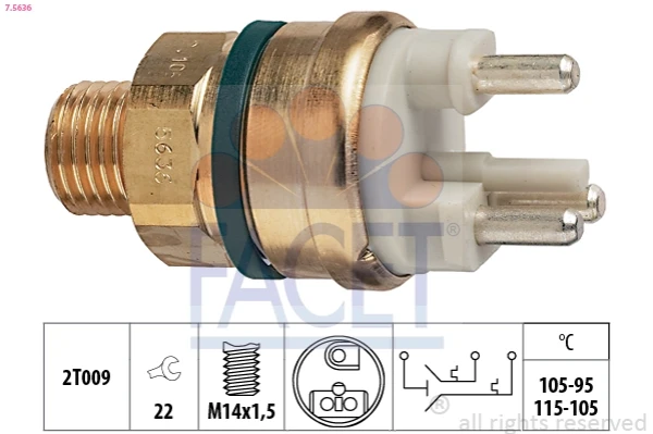 0065454524 Mercedes sensor, temperatura del refrigerante (encendido el ventilador del radiador)