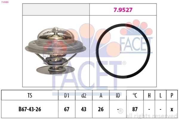78385 Facet termostato, refrigerante