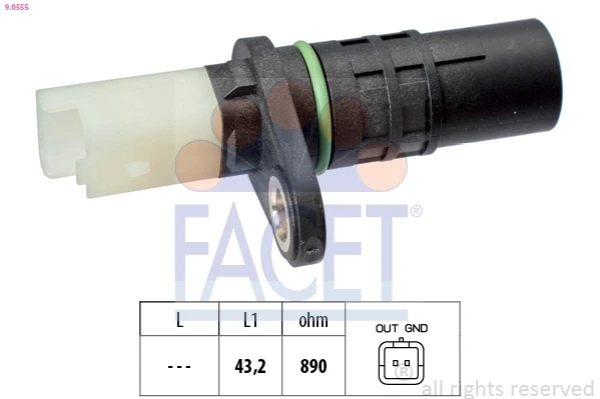 9.0555 Facet sensor de posición del cigüeñal