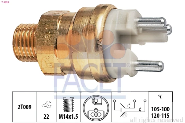 0065456124 Mercedes sensor, temperatura del refrigerante (encendido el ventilador del radiador)
