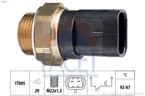 Sensor, temperatura del refrigerante (encendido el ventilador del radiador) Fiat Fiorino PICK UP (146)