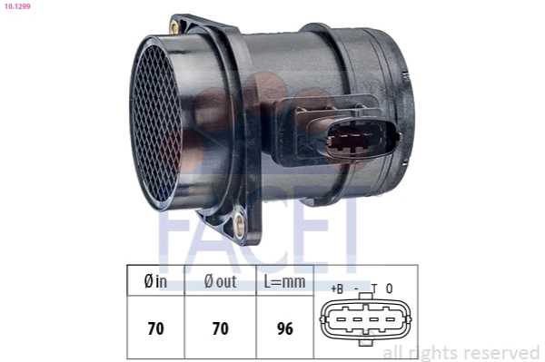 Sensor De Flujo De Aire/Medidor De Flujo (Flujo de Aire Masibo) Fiat Doblo 1 (119)