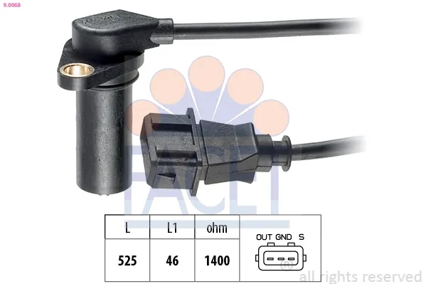Sensor de cigüeñal 90068 Facet