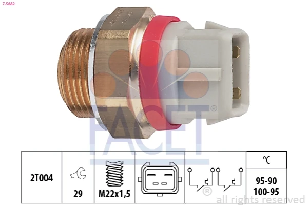 75682 Facet sensor, temperatura del refrigerante (encendido el ventilador del radiador)