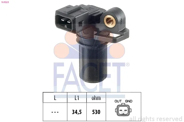 Sensor de cigüeñal 90323 Facet