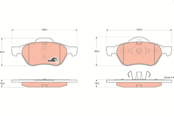 Pastillas de freno delanteras Renault Laguna 2 BG0, BG1