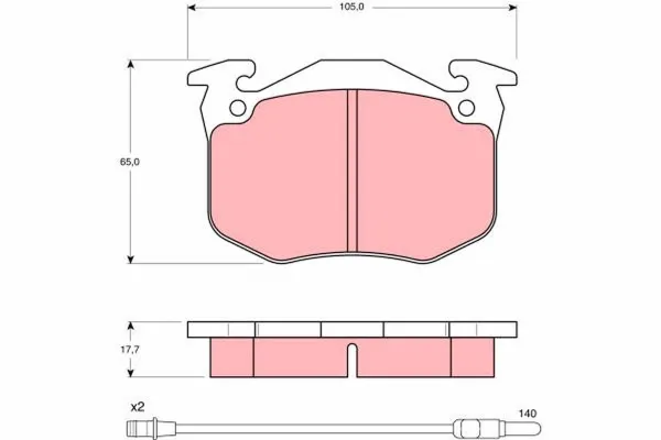 Pastillas de freno GDB386 TRW