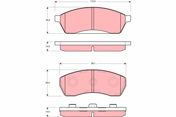 Pastillas de freno GDB3068 TRW