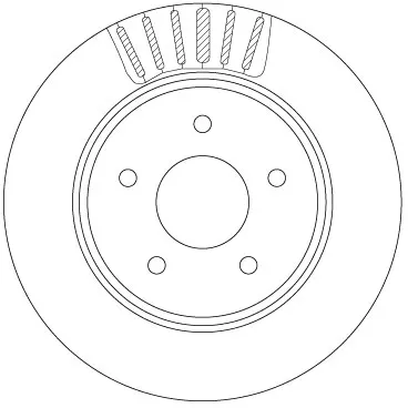 Disco de freno trasero DF6789 TRW
