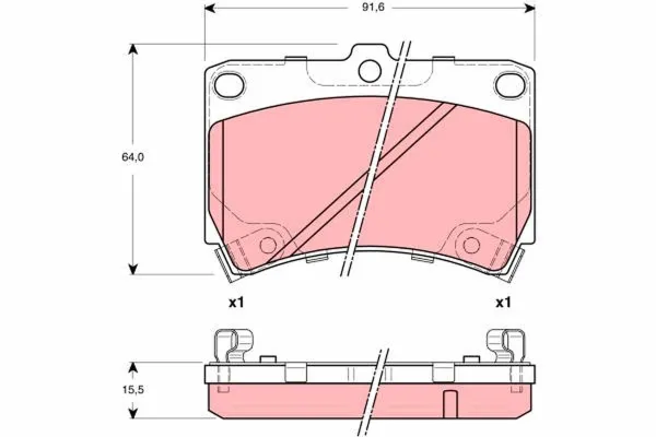 Pastillas de freno KIA Rio CINCO/RX-V