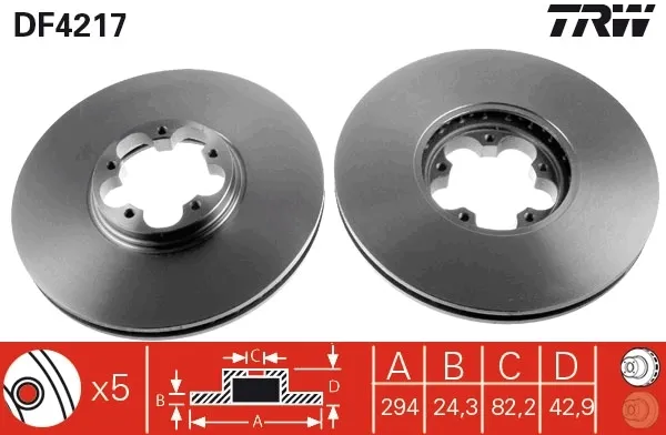 Disco de freno DF4217 TRW
