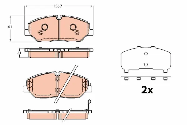 Pastillas de freno GDB2227 TRW