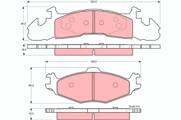 Pastillas de freno traseras GDB4007 TRW