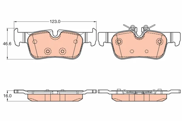  Pastillas de freno traseras BMW 2 