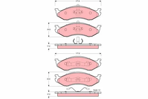 Pastillas de freno GDB4104 TRW