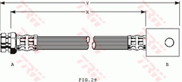 Tubo flexible de frenos trasero Nissan Vanette (C22)