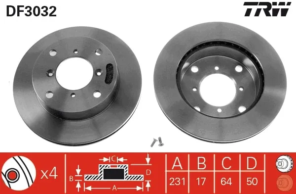 Disco de freno DF3032 TRW