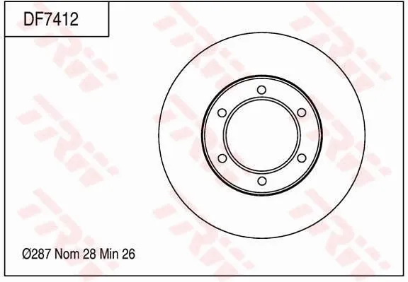 Disco de freno DF7412 TRW