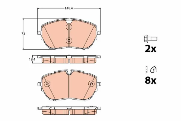 Pastillas de freno GDB2121 TRW