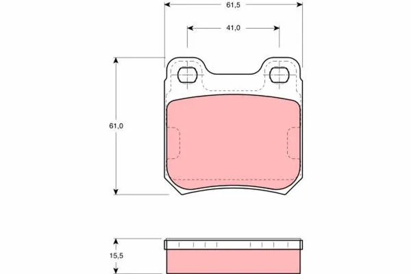 Pastillas de freno traseras GDB914 TRW