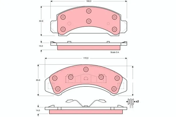 Pastillas de freno 1U2Z2V001SA Ford