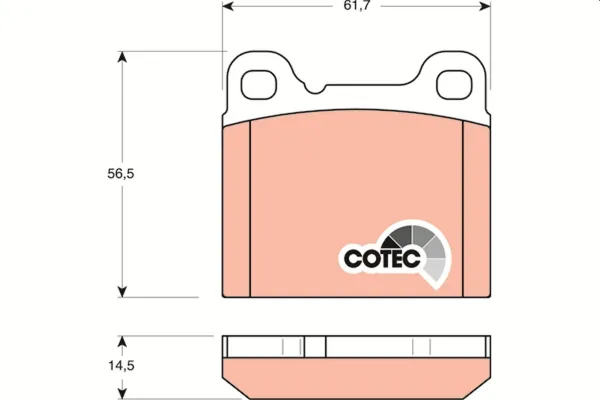 Pastillas de freno traseras GDB1160 TRW
