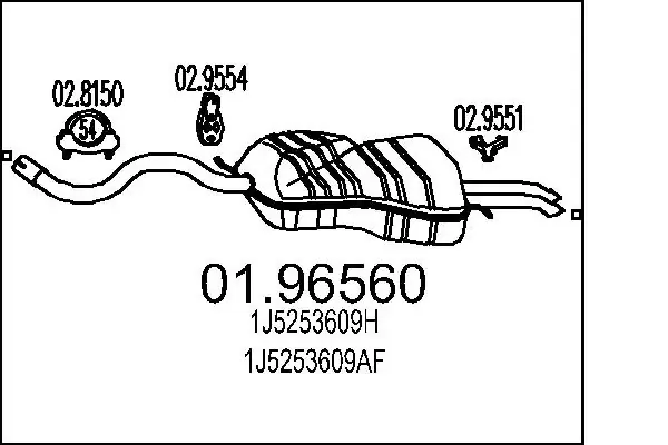 Silenciador trasero 0196560 MTS