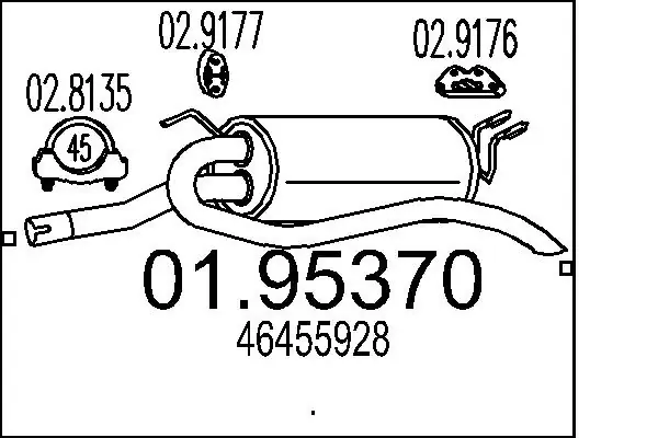 Silenciador trasero 0195370 MTS