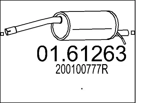 Silenciador trasero 0161263 MTS