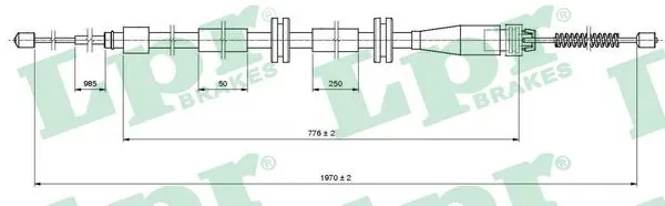 Cable de freno de mano trasero derecho/izquierdo C1664B LPR