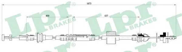 Cable de embrague C0455C LPR