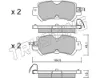 Pastillas de freno traseras 9860 Trusting