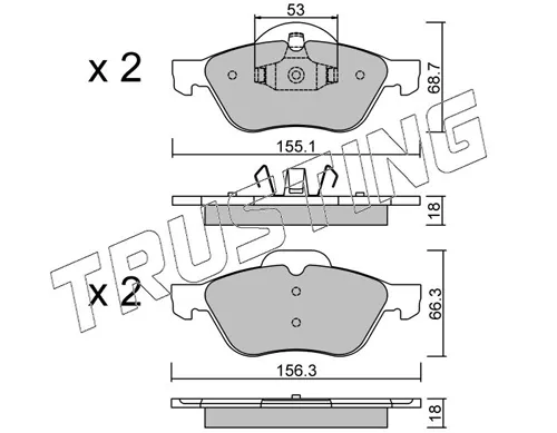 Pastillas de freno delanteras Renault Laguna 2 BG0, BG1