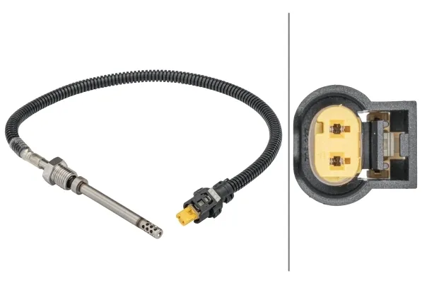 Sensor de temperatura de gases de escape del filtro de partículas 6PT358181741 HELLA