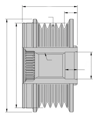Polea del alternador 03G903119B VAG