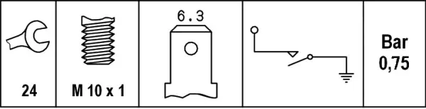 Sensor de presión de aceite 6ZL003259481 HELLA