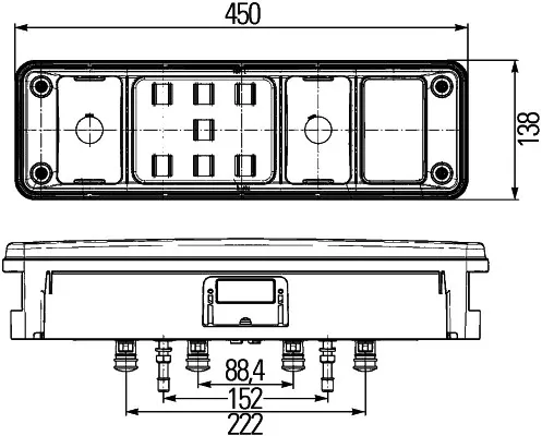 Piloto trasero derecho 2VP340961121 HELLA